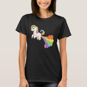 Einhornfräsen-Regenbogen-Einhorn niedlich T-Shirt