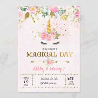 Einhorngeburtseinladung Einladung