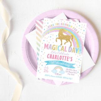 Einhorngeburtstag Einladung, Einhorn Party einlade Einladung