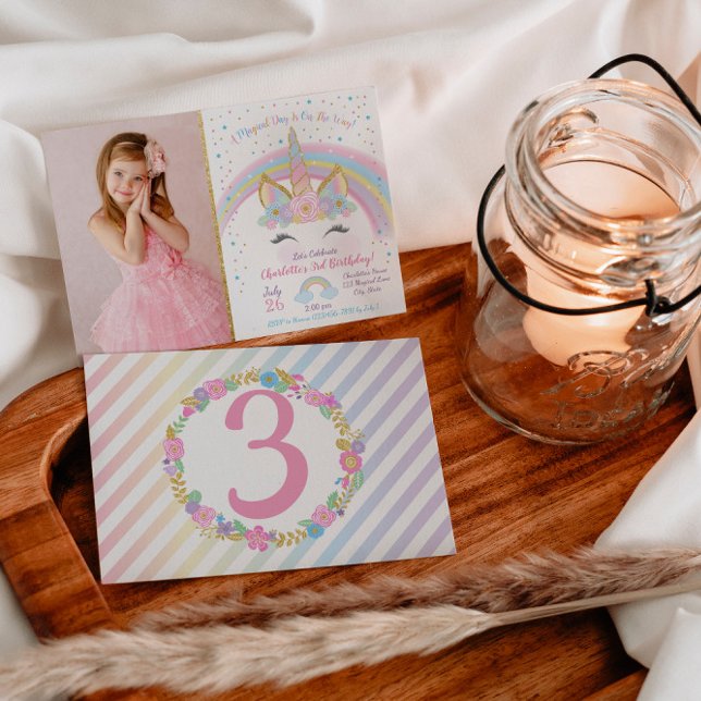 Einhorngeburtstag Einladung, Einhorn Party einlade Einladung (Von Creator hochgeladen)