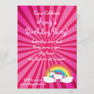 Einhorngeburtstagseinladung Einladung