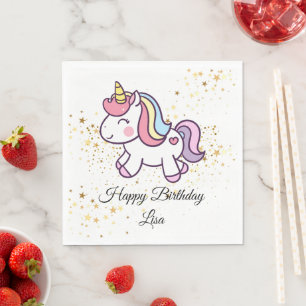 Einhorngeburtsthema Serviette