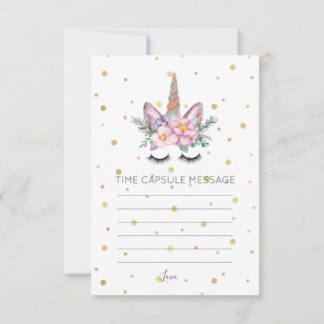 Einhorngesicht | Time Capsule Message (Vorderseite)