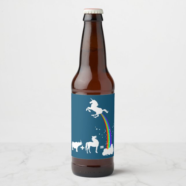 Einhornherkunft Bierflaschenetikett (Vorderseite)
