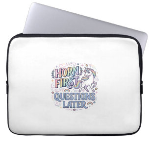 Einhornhorn Erste Fragen Später Liebenswerter Aufk Laptopschutzhülle