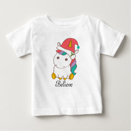 Einhorniges Weihnachtsfest für Kinder, Kleinkinder Baby T-shirt