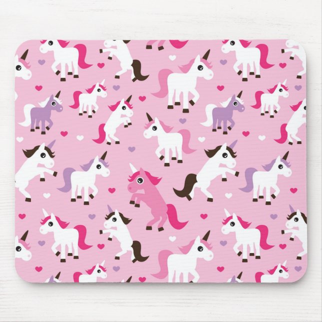 Einhornillustration scherzt Hintergrund Mousepad (Vorne)