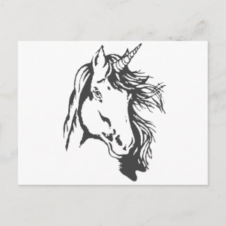 Einhornkopf Postkarte