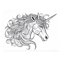 Einhornkopf Zeichnend