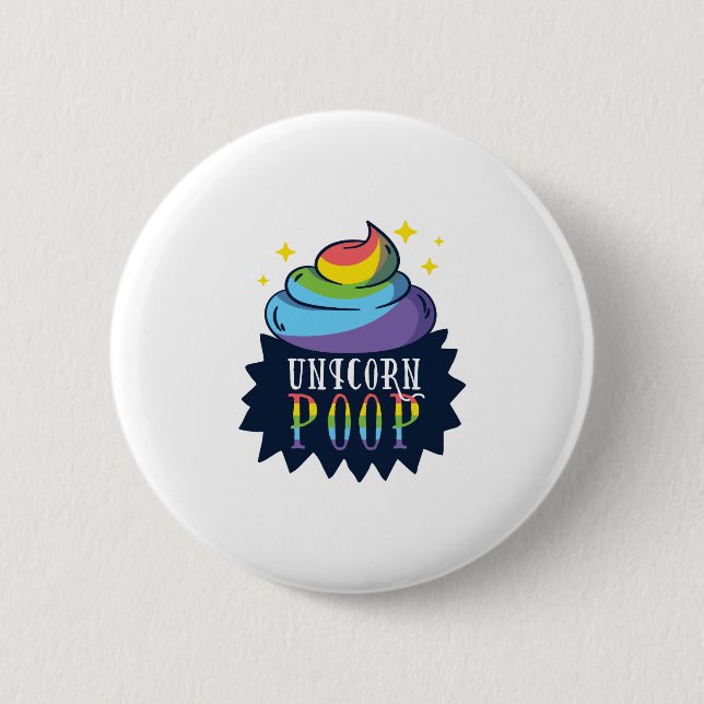 Einhornkot Button (Vorderseite)