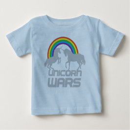 Einhornkriege mit Regenbogen Baby T-shirt
