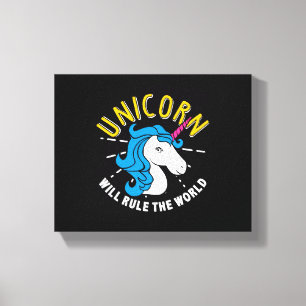 Einhornliebhaber-Geschenk Einhorn wird die Welt re Leinwanddruck