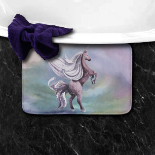 Einhornmagie Farbenfrohe Pasta Fantasy Wasserfar Badematte