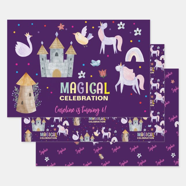 Einhornmagie Geburtstagskinder Geschenkpapier Set (Set)