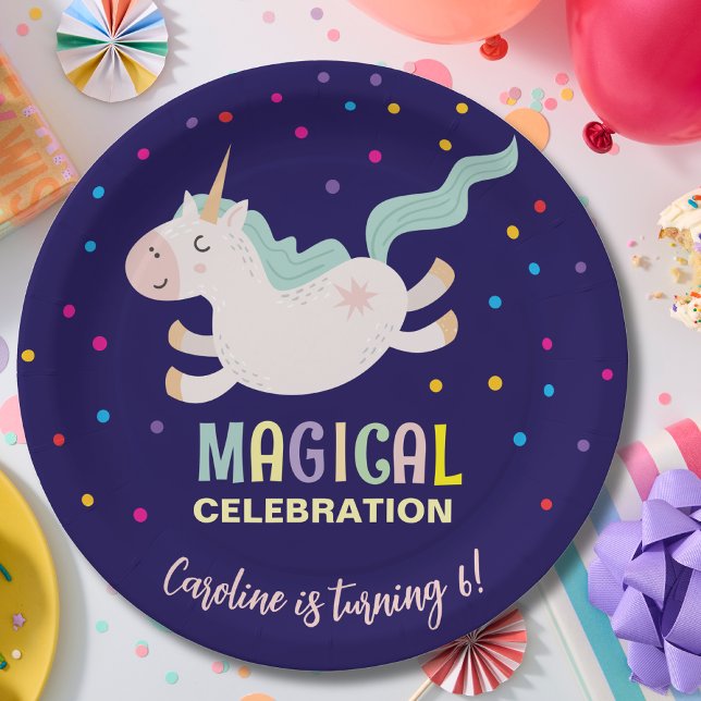 Einhornmagie Geburtstagskinder Pappteller (Von Creator hochgeladen)
