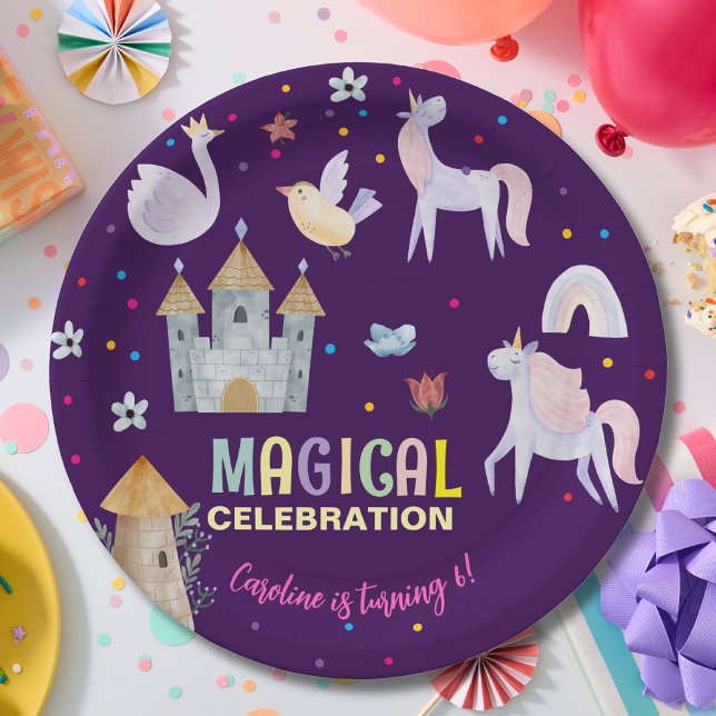 Einhornmagie Geburtstagskinder Pappteller (Von Creator hochgeladen)