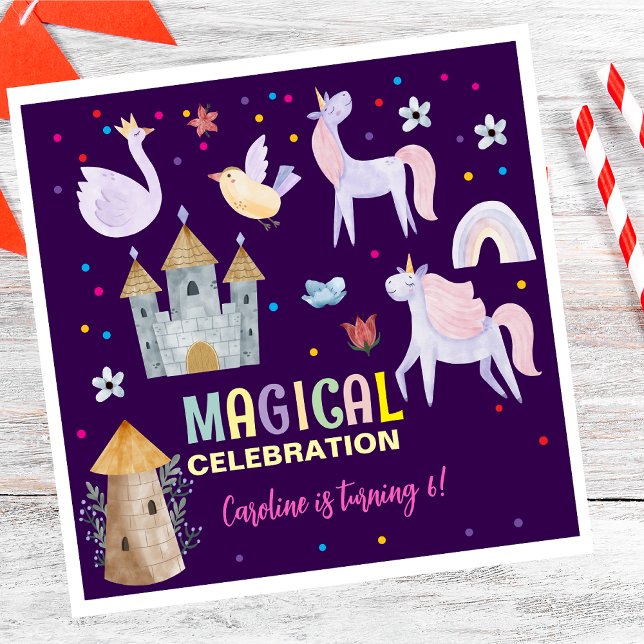 Einhornmagie Geburtstagskinder Serviette (Von Creator hochgeladen)