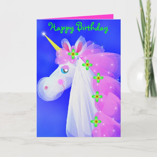 Einhornmagie Karte (Vorderseite)