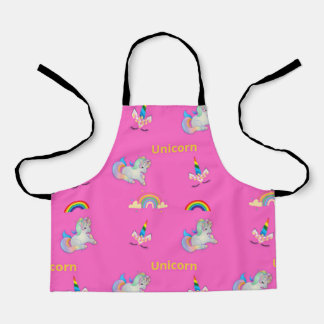 Einhornmuster auf Rosa Schürze