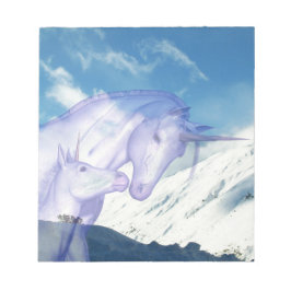 Einhornmutter und Fohlen Notizblock