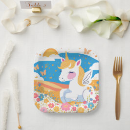 Einhornpapier-Teller Pappteller