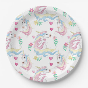Einhornpapierplatte Pappteller