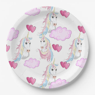 Einhornpapierplatte Pappteller