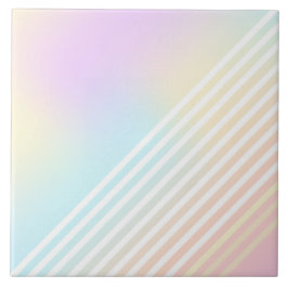 Einhornpastellfarben Weiß, Pastellstreifen Fliese