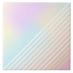 Einhornpastellfarben Weiß, Pastellstreifen Fliese