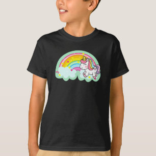 Einhornpferd mit Regenbogen-Cartoon-24964 T-Shirt