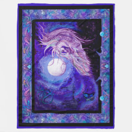 Einhornpony equine lila-blauer Pegasus eque Fleecedecke