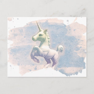 Einhornpostkarte (Mondträume) Postkarte