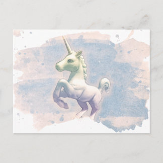 Einhornpostkarte (Mondträume) Postkarte
