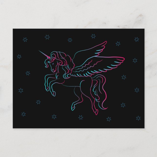 Einhornpostkarte Postkarte (Vorderseite)