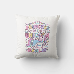Einhornprinzessin des Einhornreichs Charmantes POD Kissen