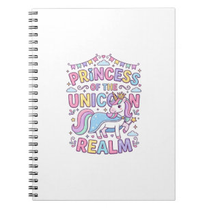 Einhornprinzessin des Einhornreichs Charmantes POD Notizblock