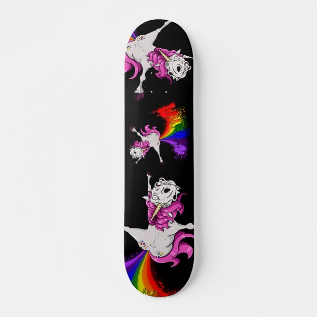 Einhornregenbogen-Furz Skateboard (Vorne)