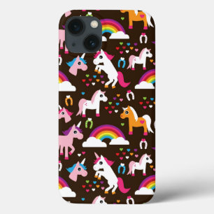 Einhornregenbogen scherzt Hintergrundpferd Case-Mate iPhone Hülle