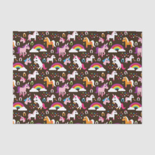 Einhornregenbogen scherzt Hintergrundpferd Seidenpapier