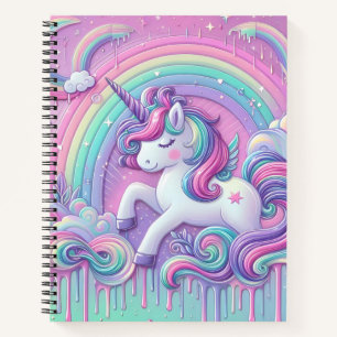 Einhornrosa Goldstar-Notizbuch Notizbuch