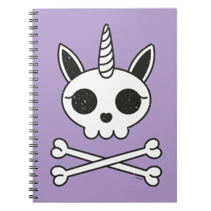 Einhornschädel und Kreuzknochen Notizblock