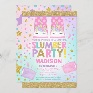 Einhornschlummerndes Party Geburtstag Einladung