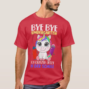 Einhornschülerkongeschenk für Mädchen in der Grund T-Shirt