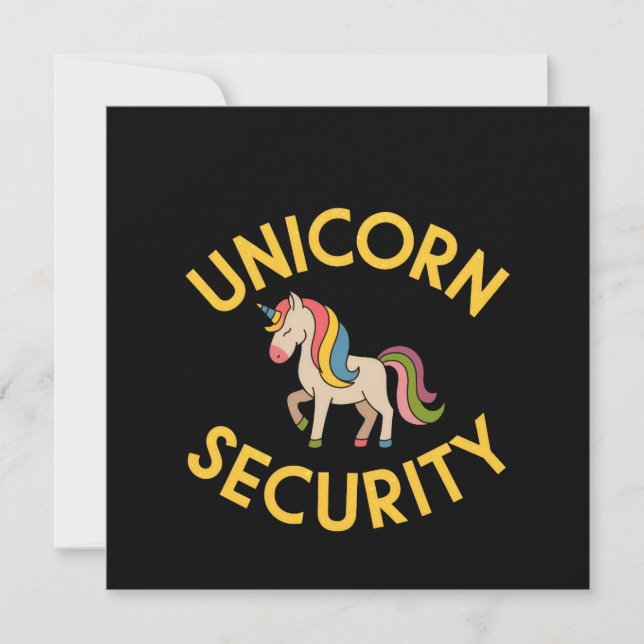 Einhornsicherheit: Behalt der Magic Safe mit einer Einladung (Vorderseite)