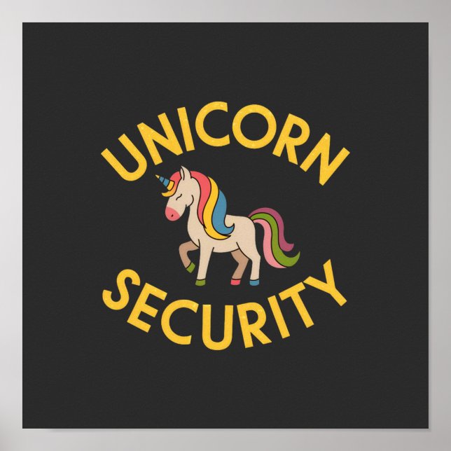 Einhornsicherheit: Behalt der Magic Safe mit einer Poster (Vorne)