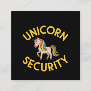 Einhornsicherheit: Behalt der Magic Safe mit einer Quadratische Visitenkarte