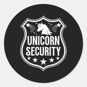 Einhornsicherheit Geburtstag Halloween Kostüm Kind Runder Aufkleber