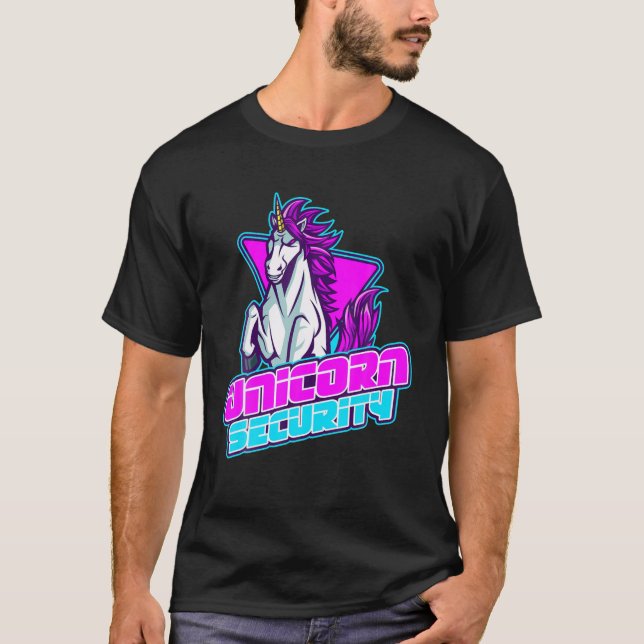 Einhornsicherheit - Regenbogenfarben Einhornliebha T-Shirt (Vorderseite)