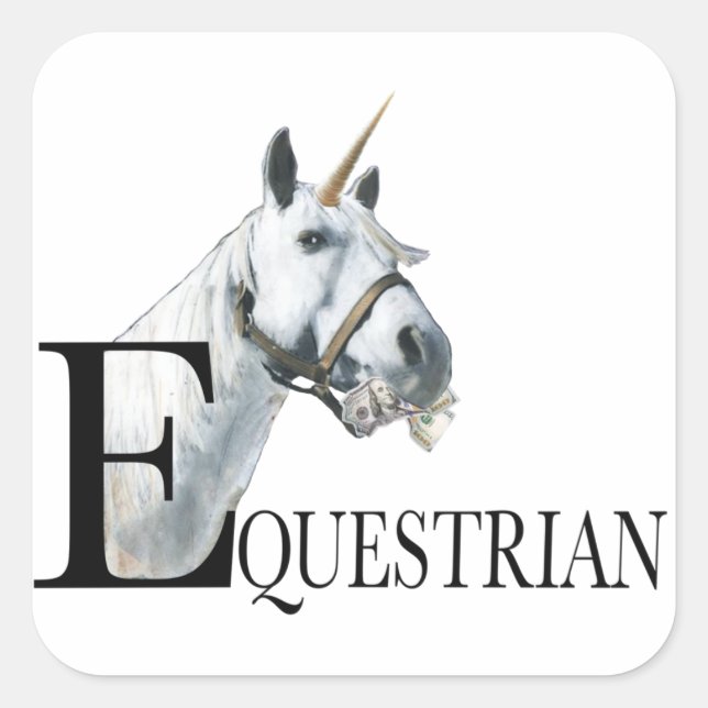 Einhornsieb-Schlüsselanhänger Quadratischer Aufkleber (Vorderseite)