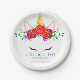 Einhornstaub Pappteller